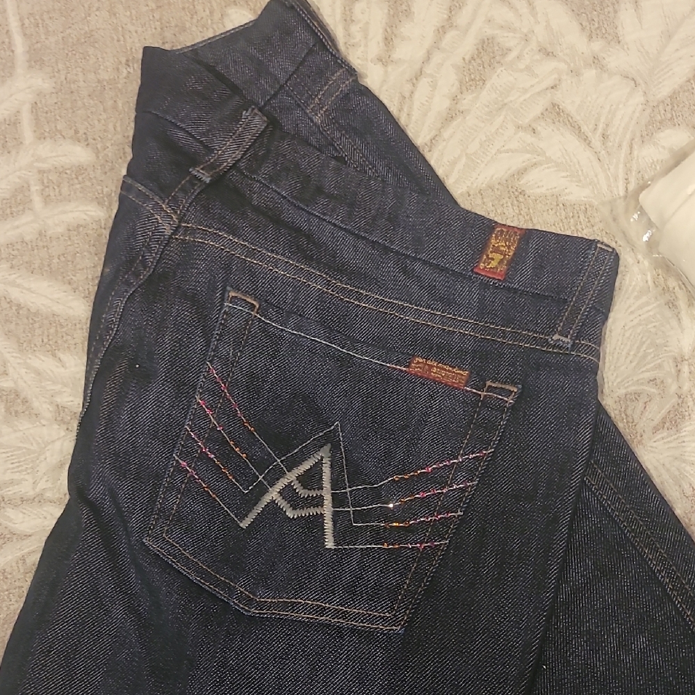 7 For All Mankind Dark Blue Denim Jeans